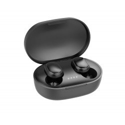 Bluetooth 5.0 True TWS Wireless Mini Earbuds Pods Buds Headset with Portable Charger A6S (Black)